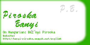 piroska banyi business card